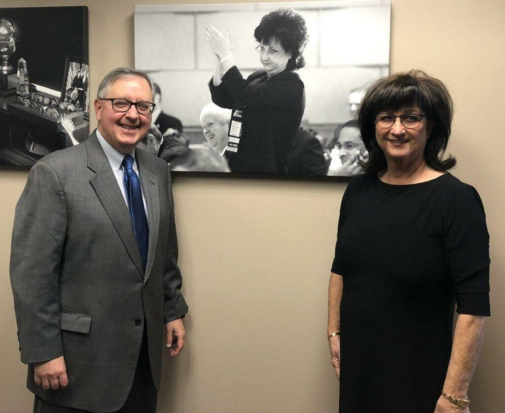 ACA Connects Chairman Patricia Jo Boyers with ACA Connects Pres. & CEO Matthew M. Polka.