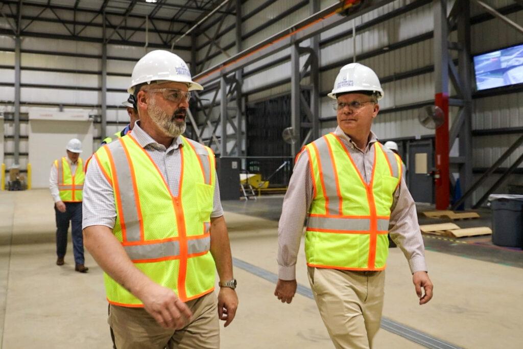 Rep. Guthrie tours a manufacturing facility with a local leader in his home state of Kentucky.